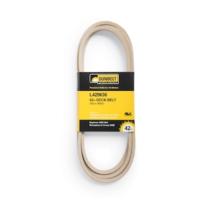 sunbelt 1/2-in x 101.5-in deck belt, for 42-in riding mower/tractors, replaces oem part number 429636, 21547238, 532429636