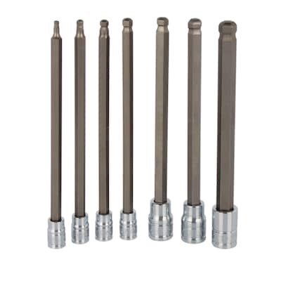 kobalt 7 -piece 1/4-in 3/8-in drive set hex bit driver socket set