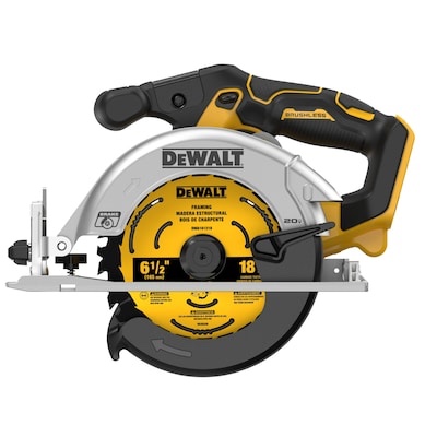 dewalt 20-volt max 6-1/2-in brushless cordless circular saw (battery not included and charger not included) 