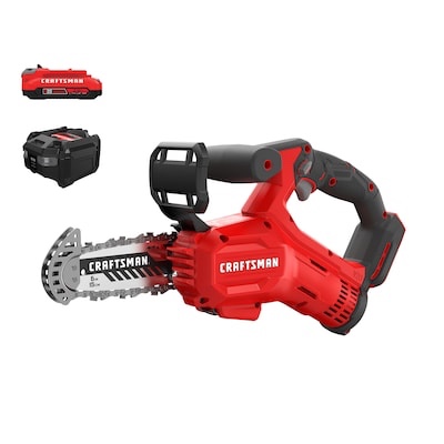 craftsman v20 20-volt max 6-in battery 2 ah chainsaw battery included charger included