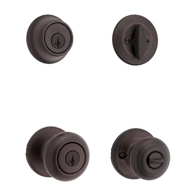 kwikset 690cv 11p smt cp k6 v1 cove entry lockset & deadbolt combo pack venetian bronze - quantity 1