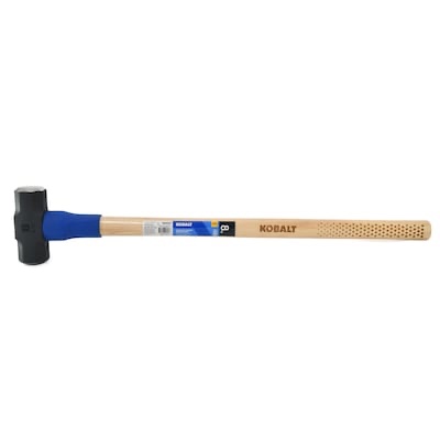 kobalt black 8 -lb steel head wood handle engineering sledge hammer
