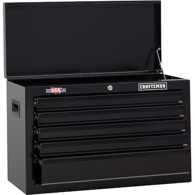 craftsman 1000 series 26-in w x 17.25-in h 5-drawer steel tool chest (black)