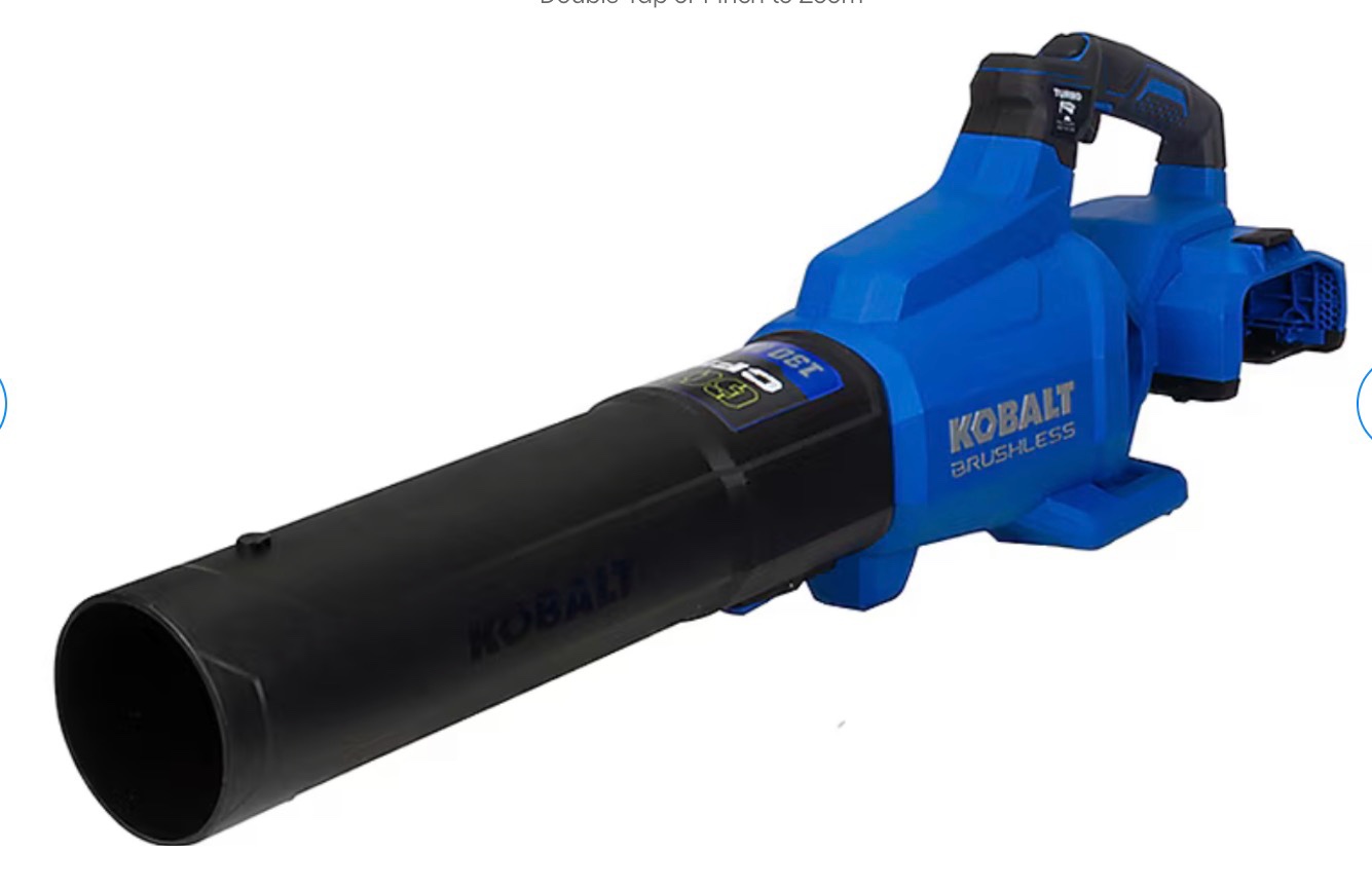 Kobalt 40-volt 600-CFM 130-MPH Battery Handheld Leaf Blower 4 Ah Battery Included Charger Included