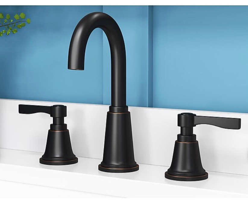  allen + roth Townley Oil Rubbed Bronze Widespread 2-handle WaterSense High-arc