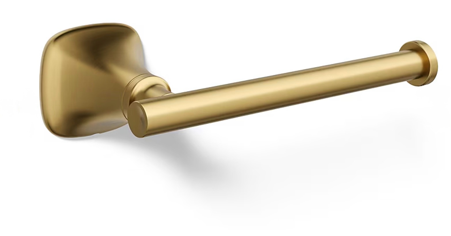 KOHLER Rill Vibrant Brushed Moderne Brass Wall mount Single post Toilet Paper Holder 1 -Rolls