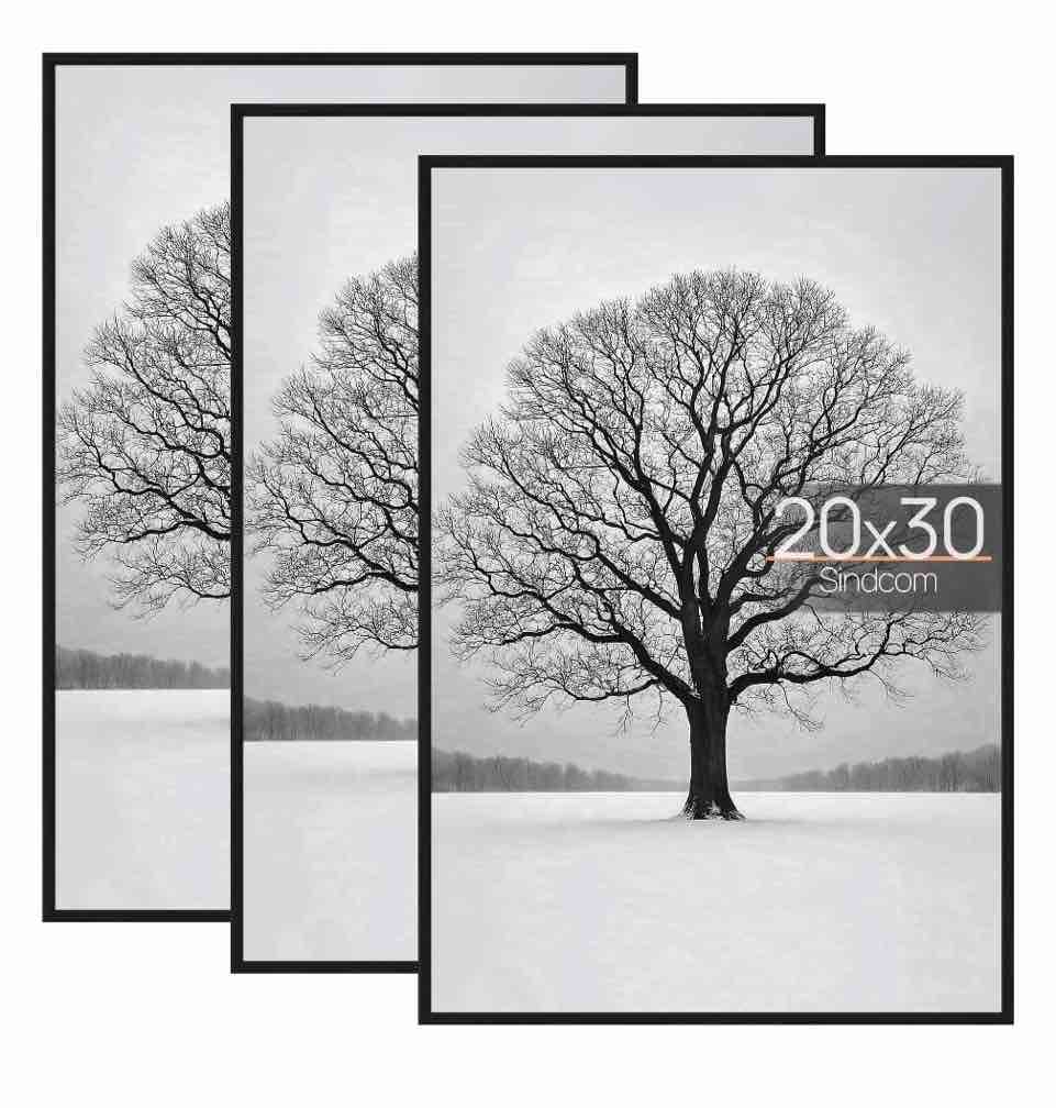 sindcom 20x30 picture frames gallery wall poster frames set of 3 black