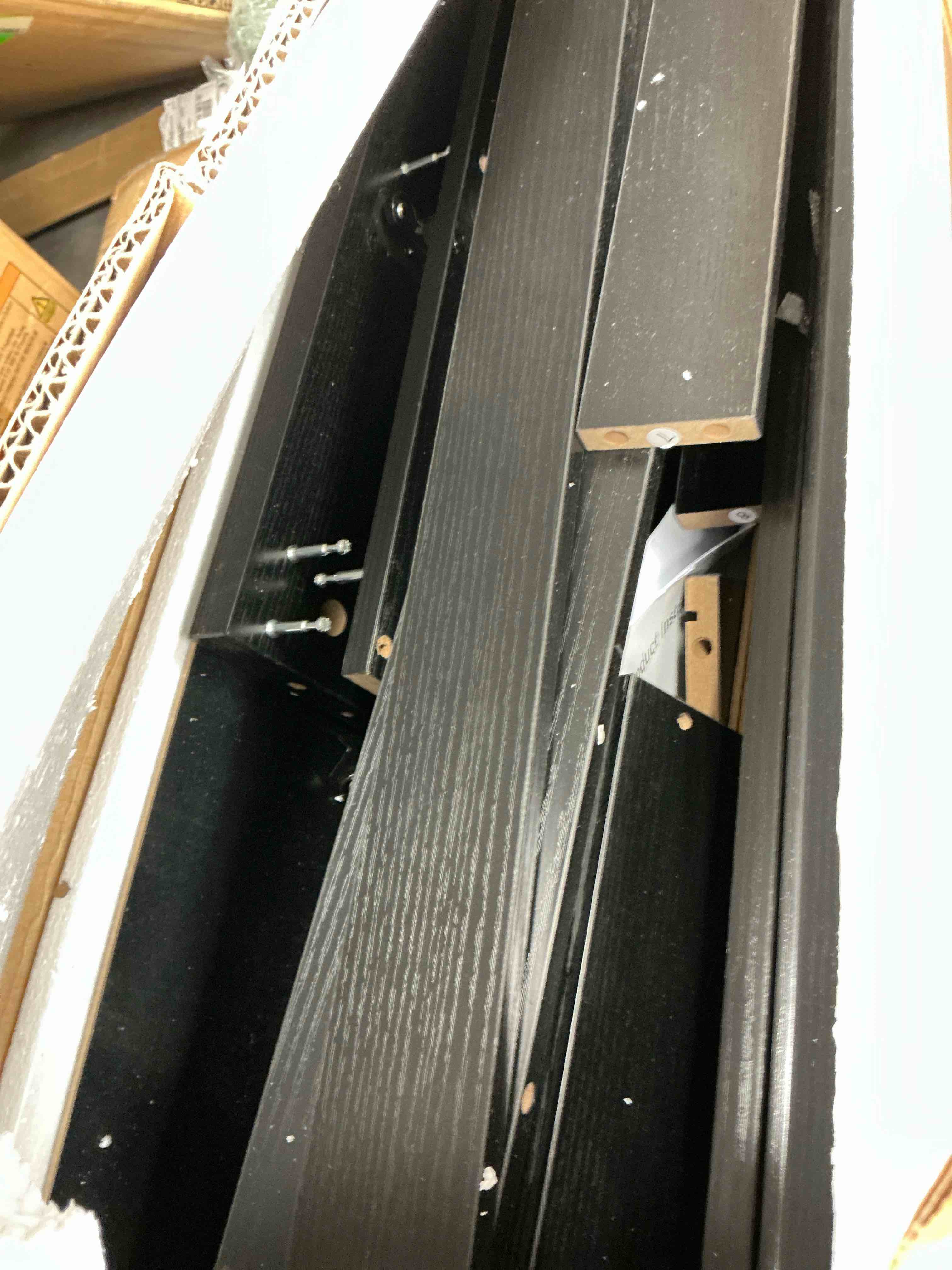 Condition photo showing Good Condition for idealsoul black dresser,6 drawer dresser for bedroom,retro wood storage cabinet for living room