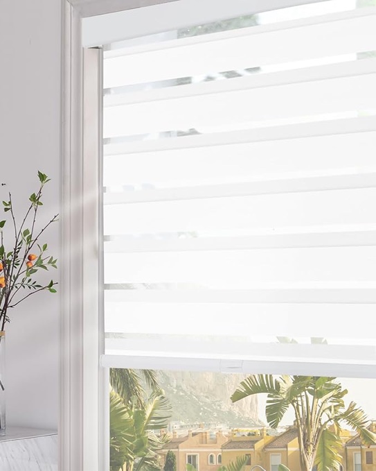 Condition photo showing New/Like New for zebra blinds cordless window shades zebra blinds 4w60h
