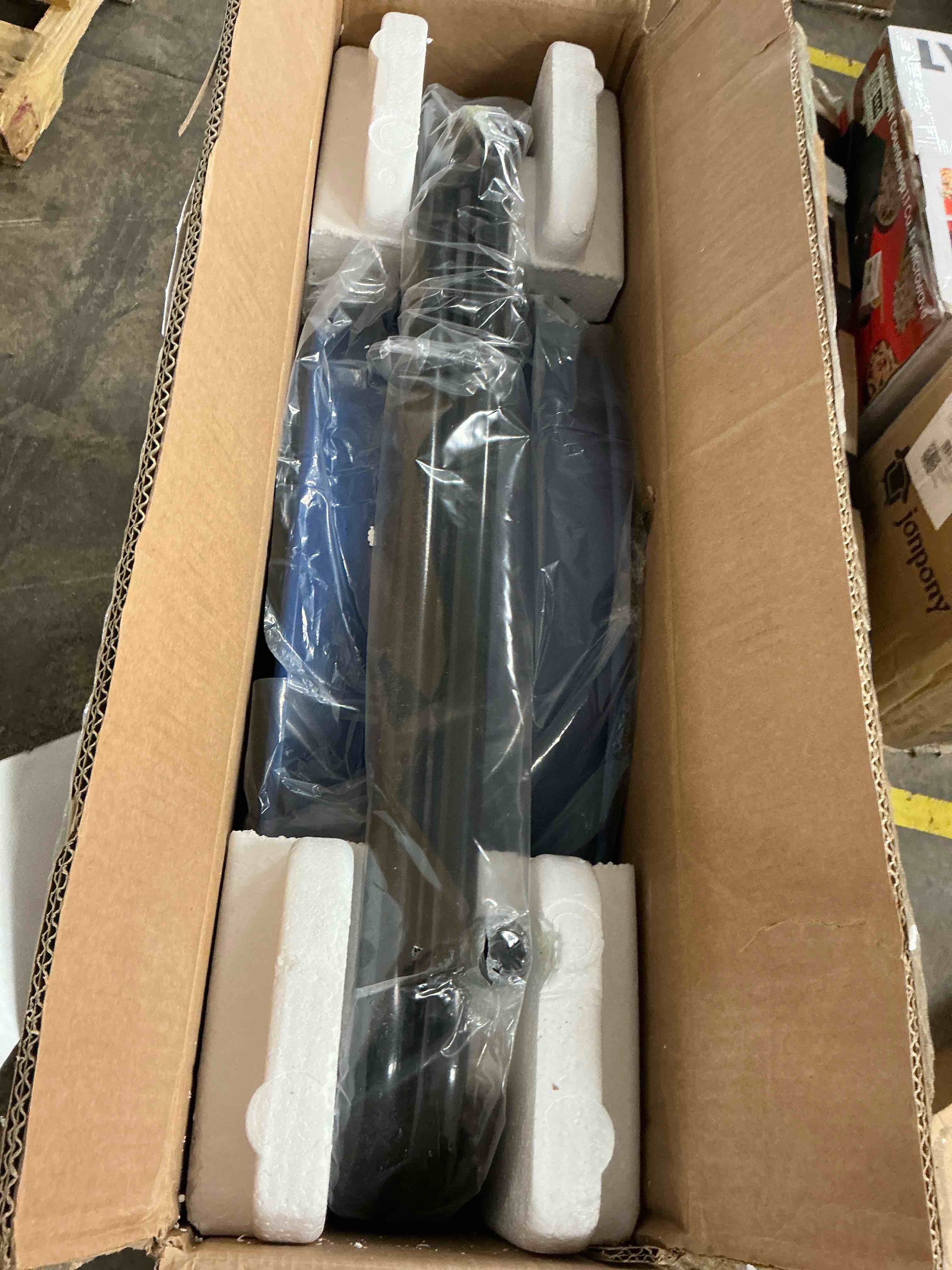 Condition photo showing New/Like New for industrial fan 24 inch heavy duty drum 3 speed 8100 cfm air circulation high velocity fan for warehouse workshop factory commercial residential and greenhouse blue