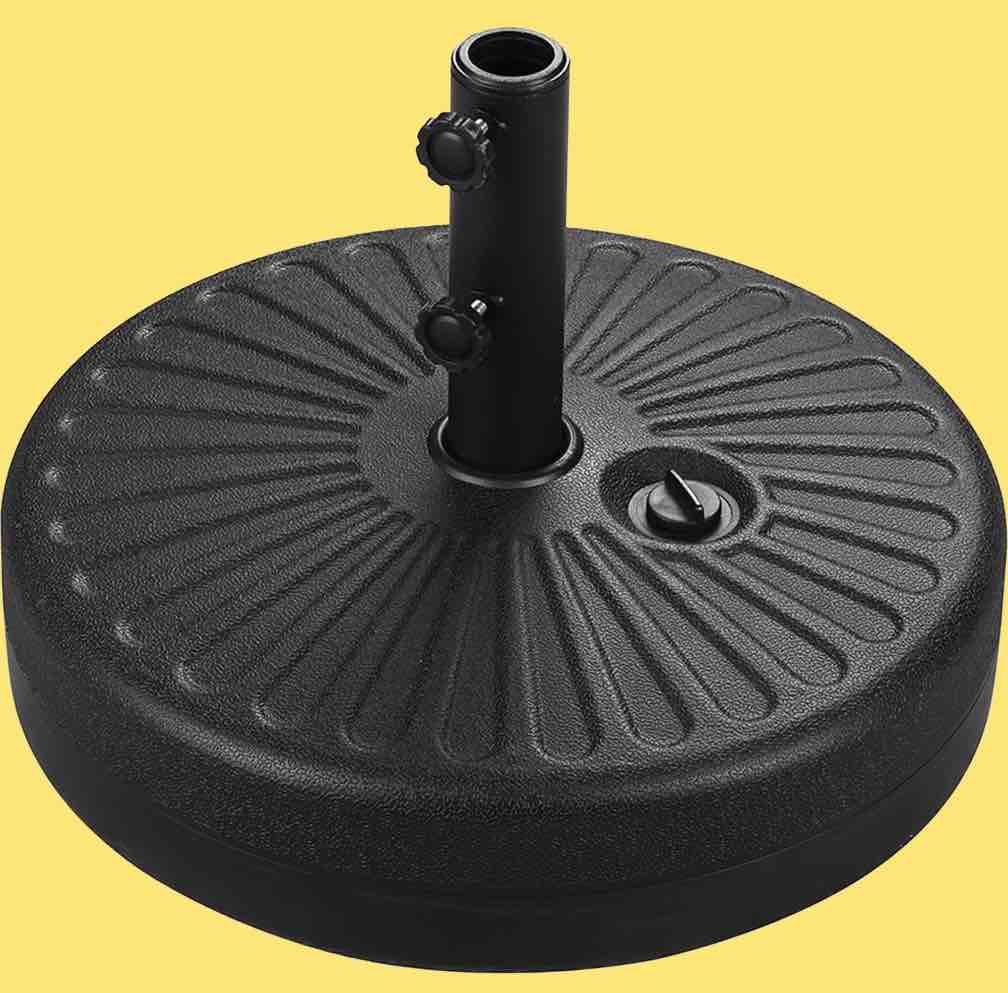 Autlaycil Water Filled Patio Umbrella Base Heavy Duty Market Umbrella Stand  Black