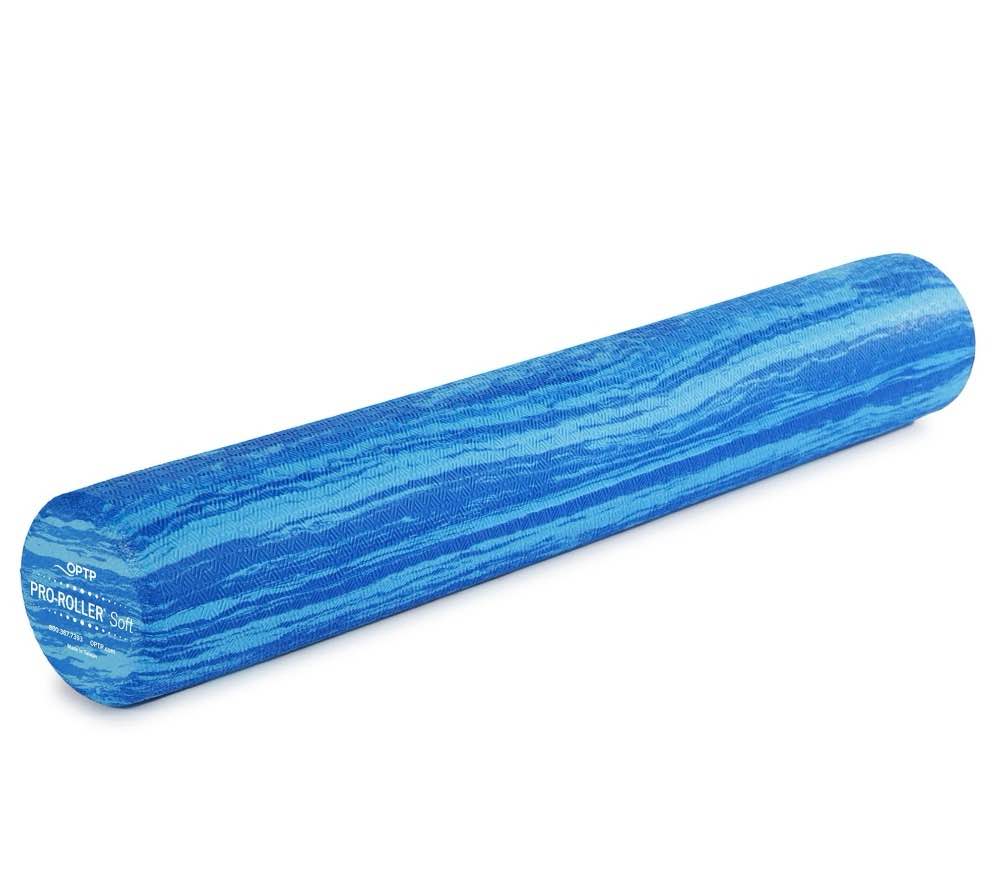 OPTP PRO-Roller Soft Density Foam Roller – Low Density Soft Foam Roller for Physical Therapy  Pilates Foam Roller and Yoga Foam Roll Exercises  and Muscle Recovery - Blue 36  x 6
