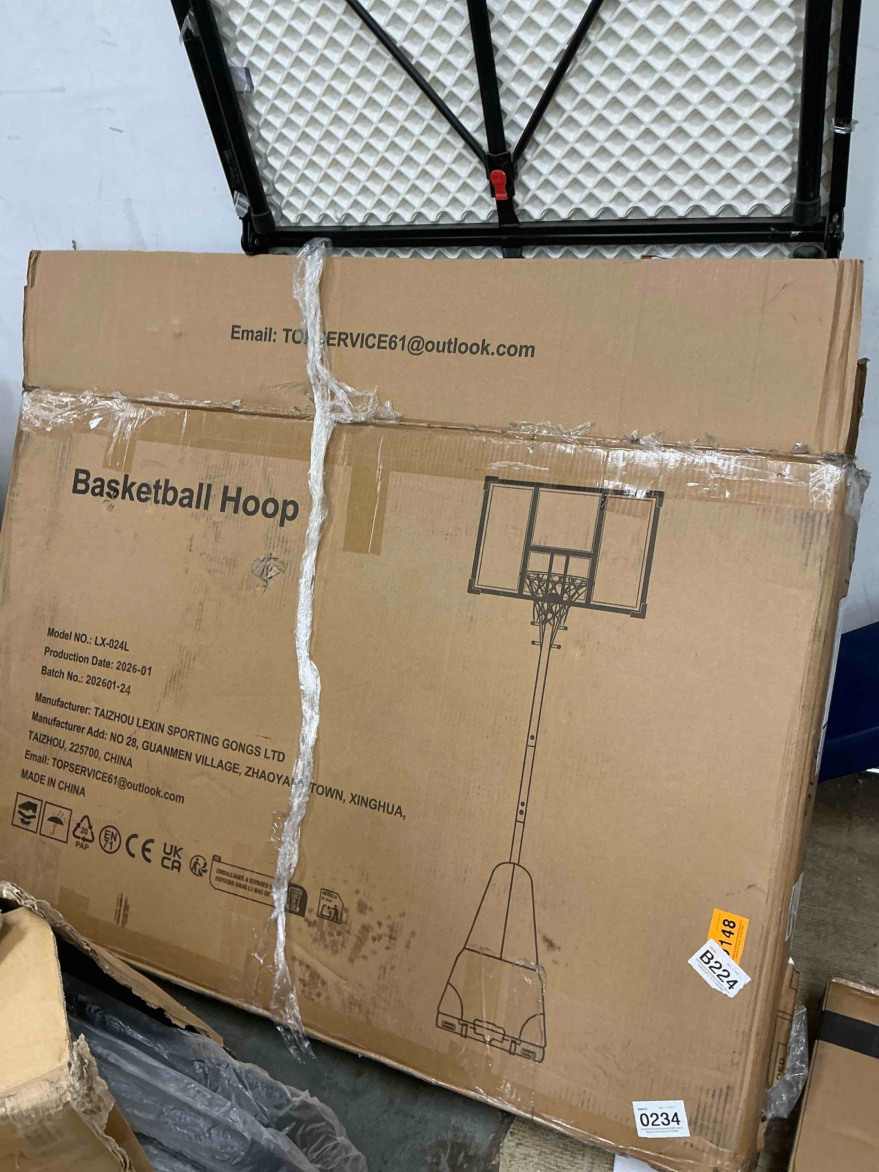 Condition photo showing New/Like New for toremore 48 inch portable basketball hoop, 5.25-10ft adjustable basketball hoop with pc backboard, basketball hoops & goals for kids/teens/adults in backyard, driveway & indoor