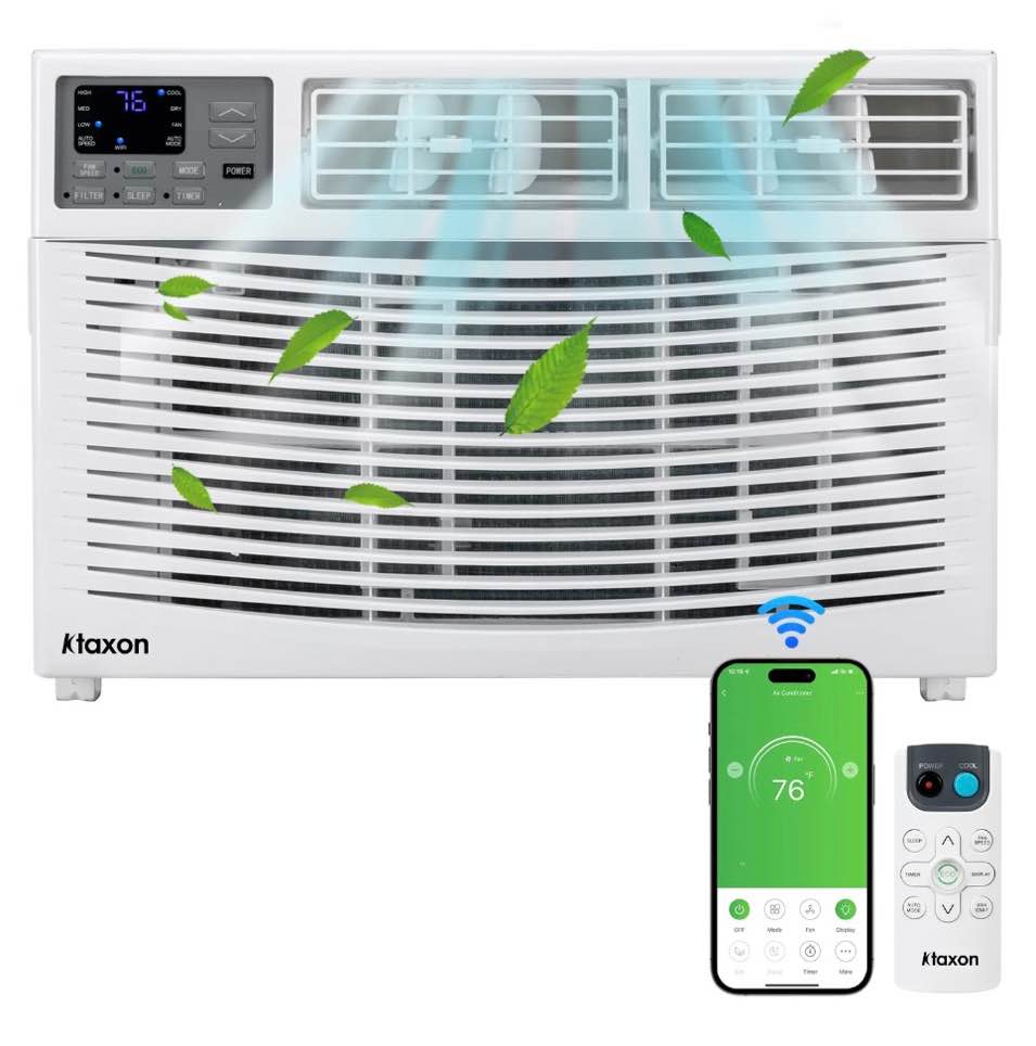 ktaxon 12000btu 110v window air conditioner with wifi and remote white