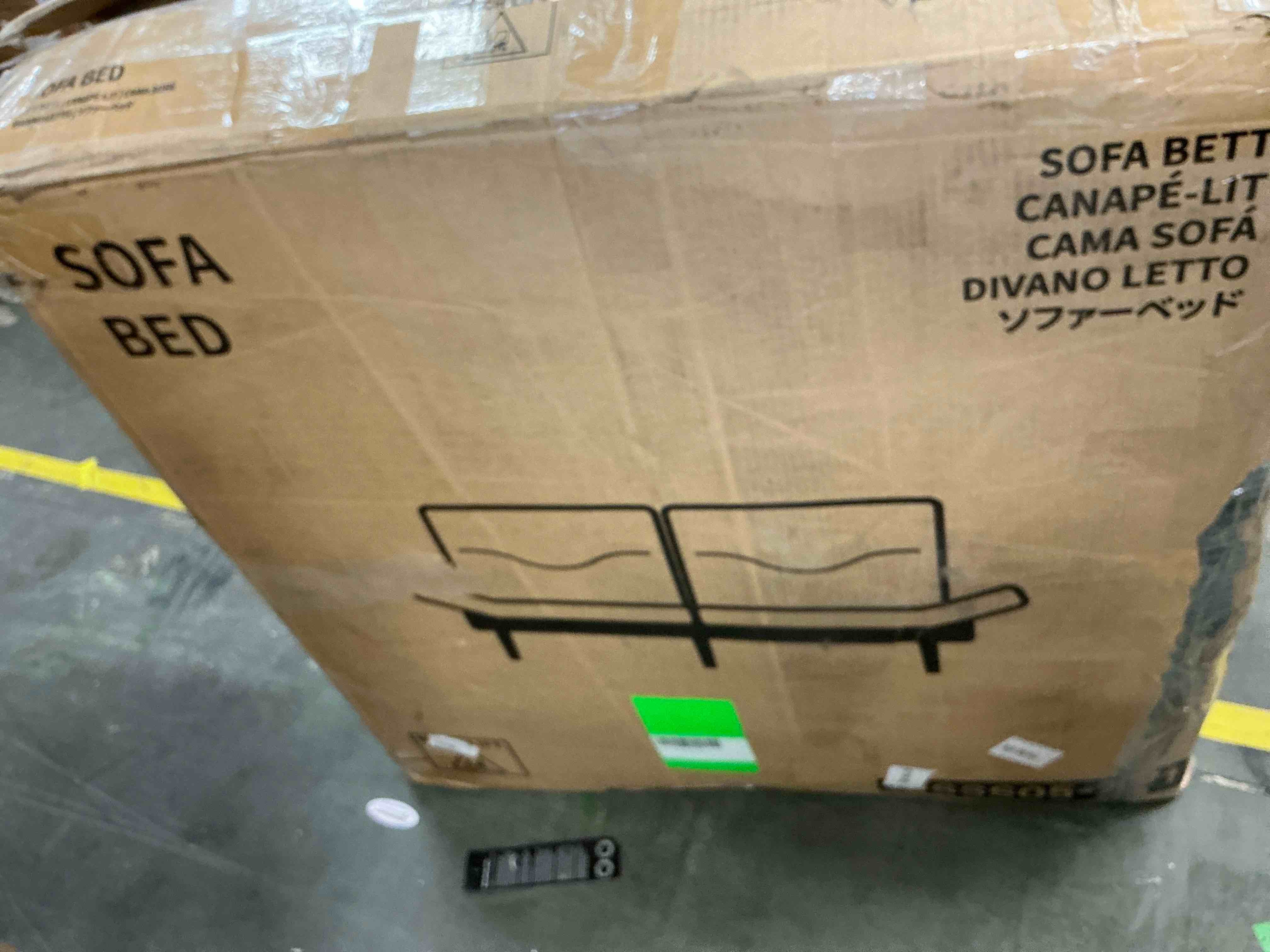 Condition photo showing Good Condition for chitooma 75" corduroy futon sofa bed, gray convertible couch with adjustable backrest and 6-level armrests, comfy sleeper sofa for living room, apartment, or office