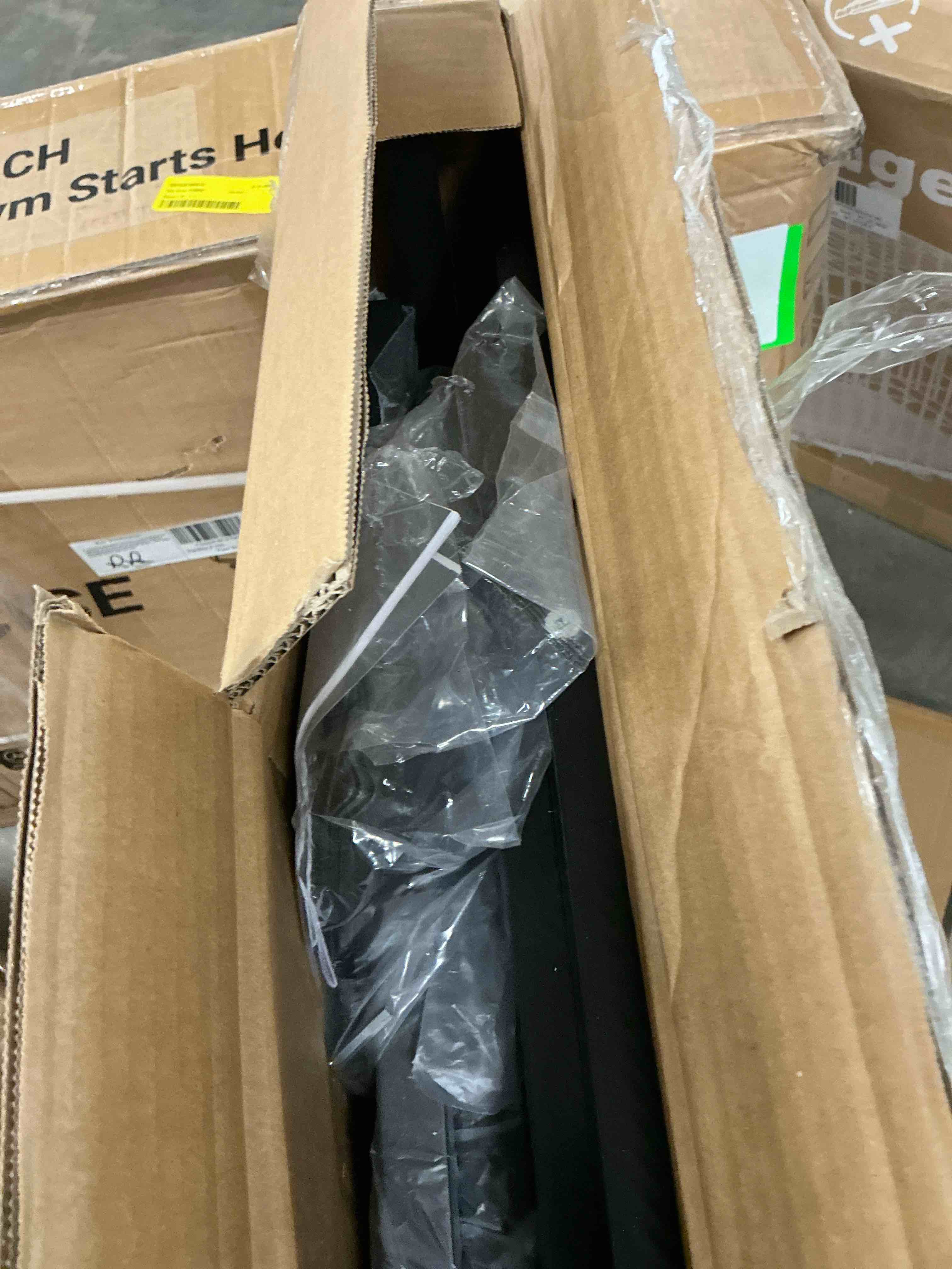 Condition photo showing As Is for casacomoda computer desk shaped, 51 inch reversible l shaped desk, gaming desk, home office desk, carbon fiber black