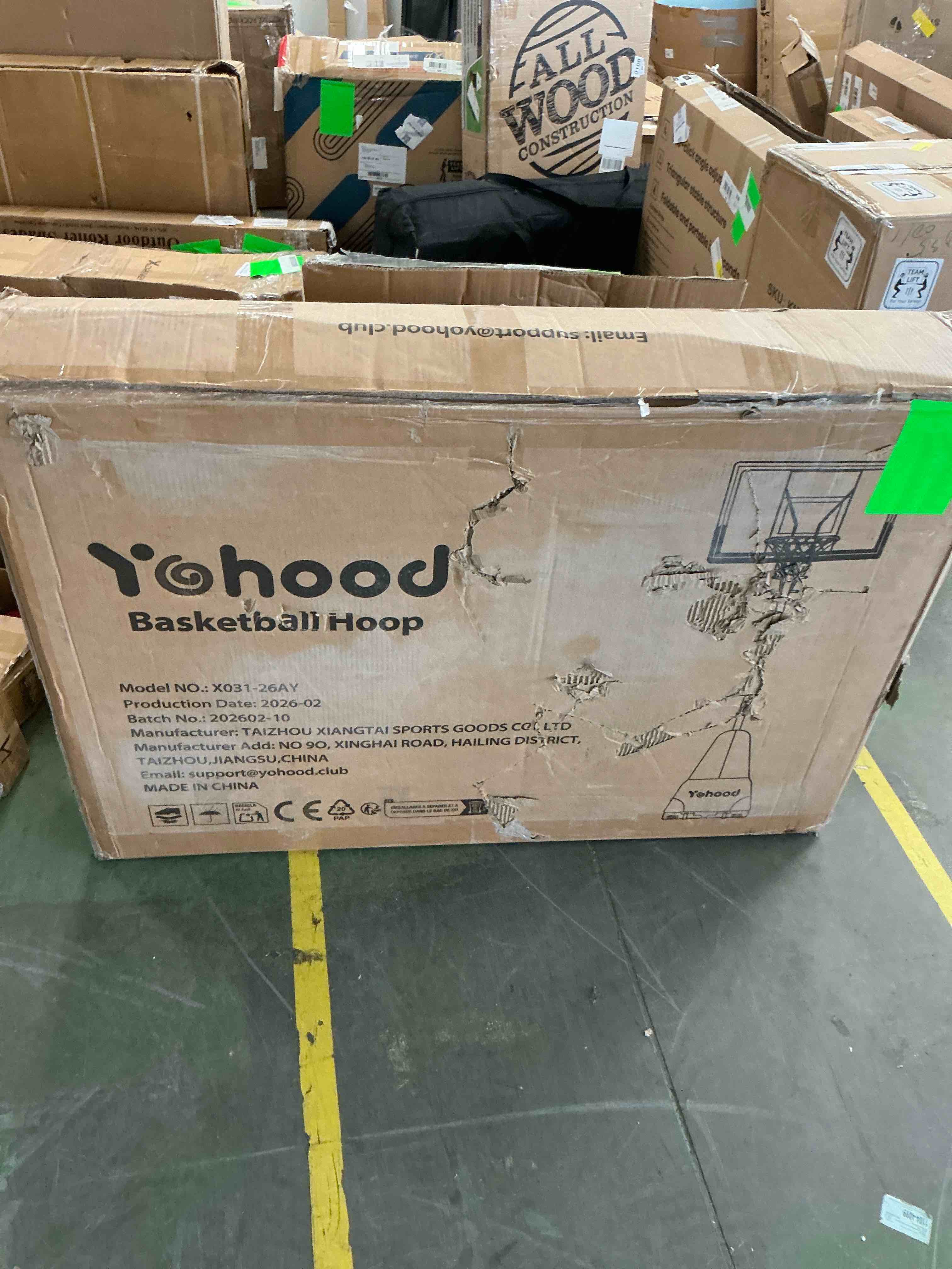 Condition photo showing Good Condition for toremore 44" basketball hoop outdoor adjustable, 5.25-10ft portable basketball hoop goal system with shatterproof pc backboard and larger base for kids youth and adults