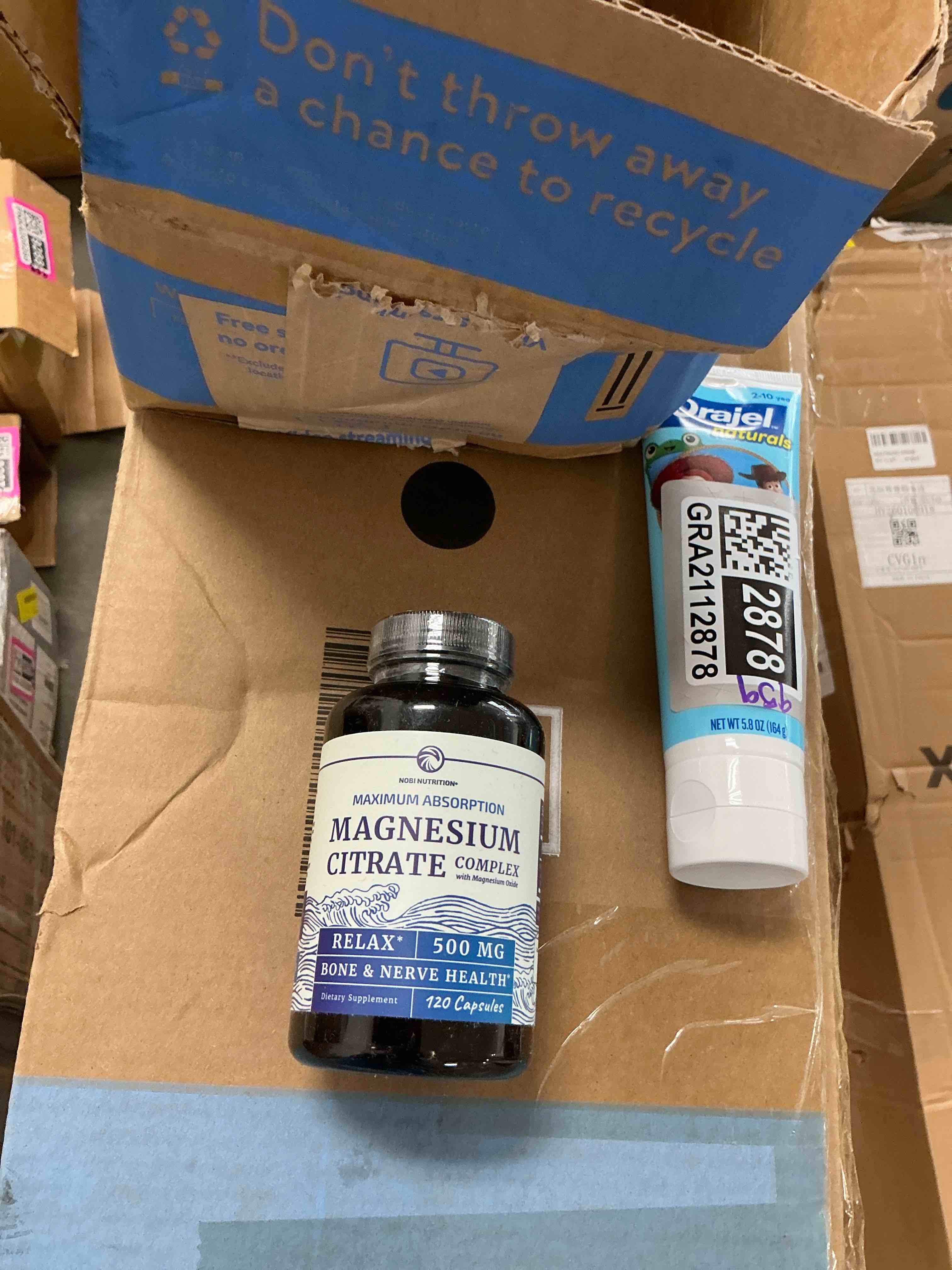 Condition photo showing New/Like New for nobi nutrition, magnesium citrate complex with magnesium oxide, maximum absorption, 500 mg, 120 capsules