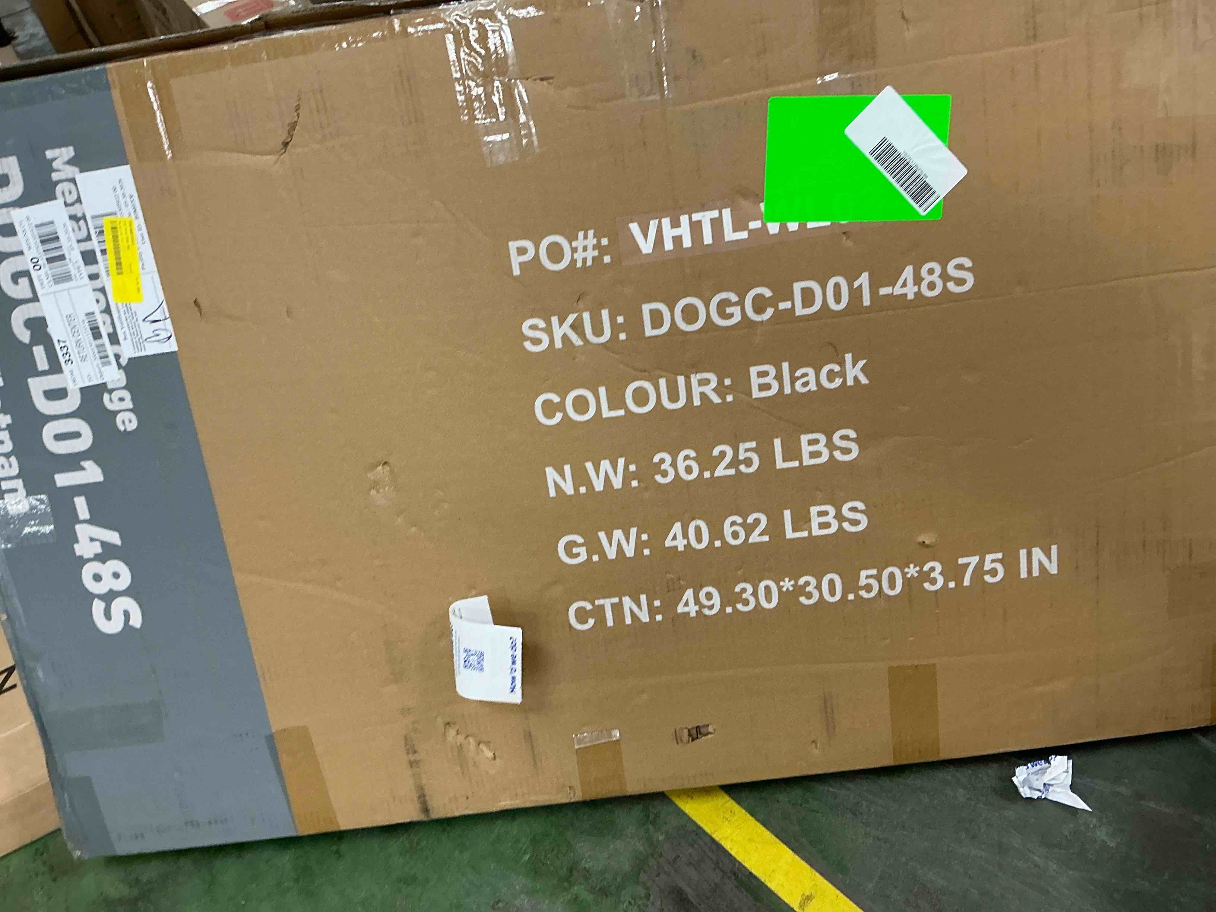Condition photo showing New/Like New for concetta 48 inch double-door folding dog crate, portable small cage with divider, leak-proof tray