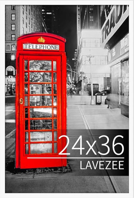 24x36 frame  white poster frame for wall mounted