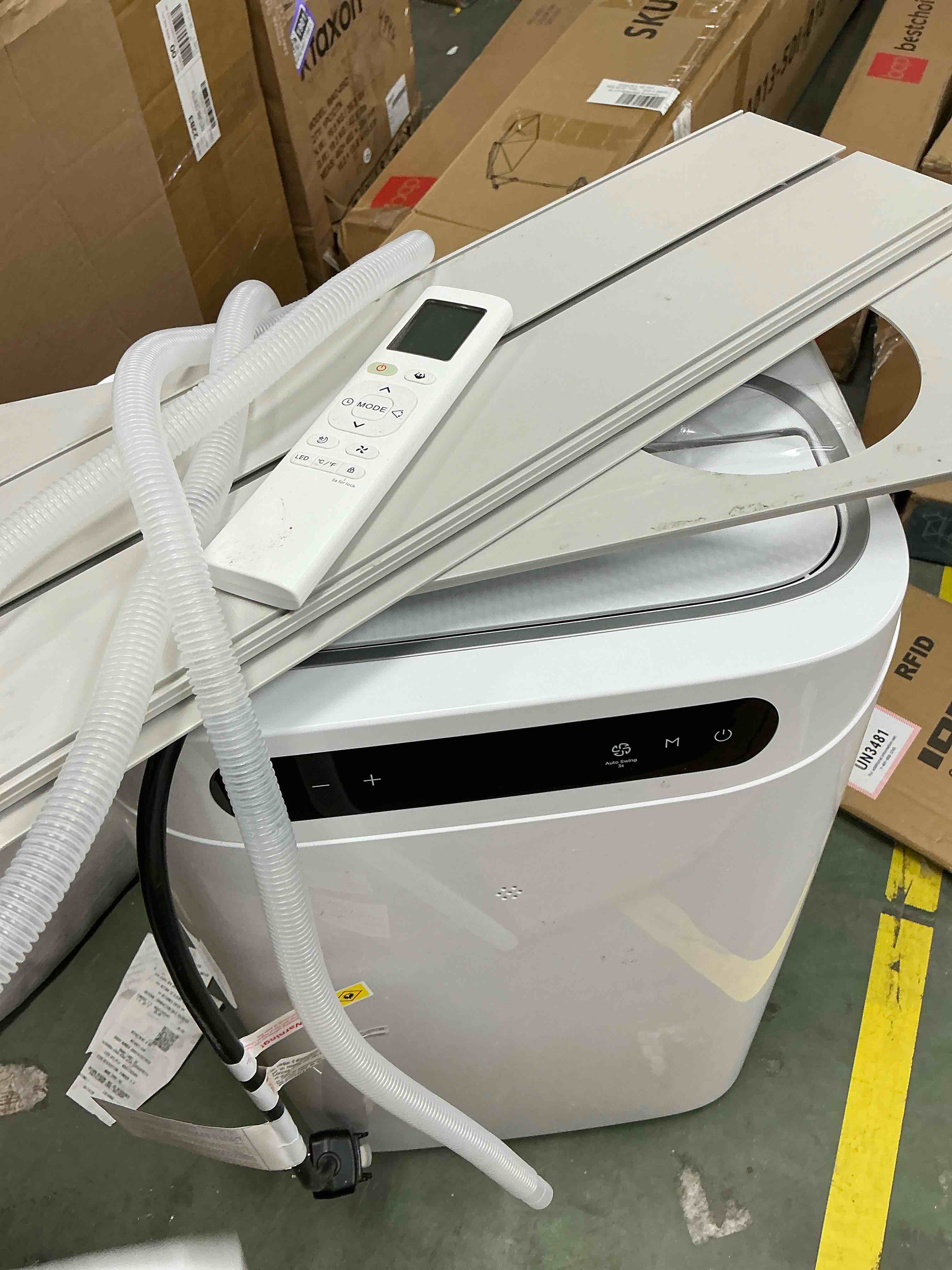 Condition photo showing Good Condition for lcxmtv 12,000 btu portable air conditioner, 3-in-1 ac unit with dehumidifier and fan, cools up to 500 sq. ft., includes window kit, backlit remote and 24h timer
