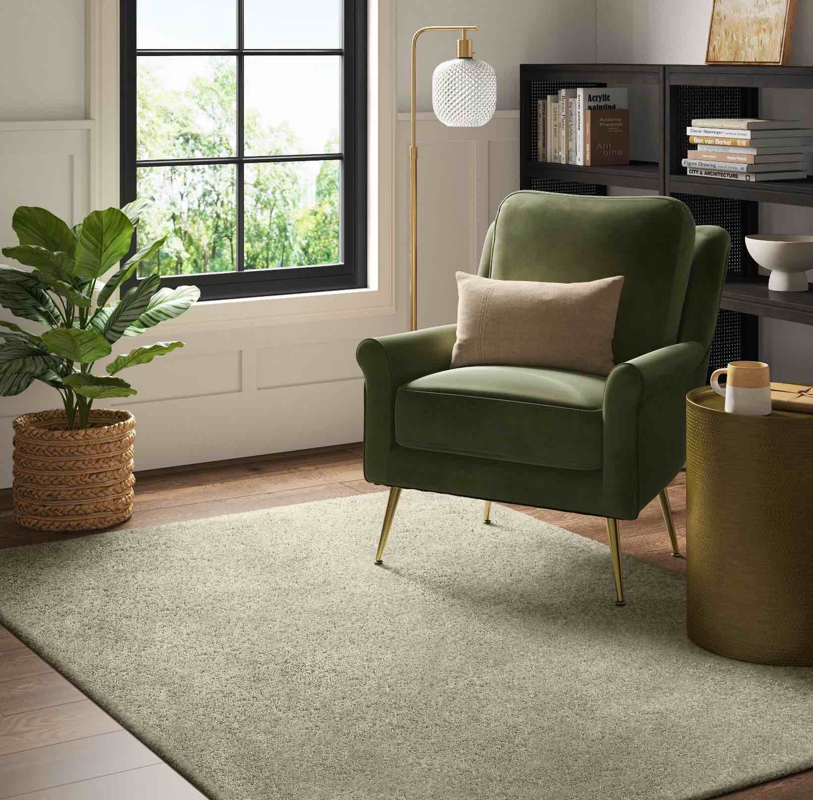 7'X10' Solid Eyelash Woven Shag Rug Tan - Project 62™