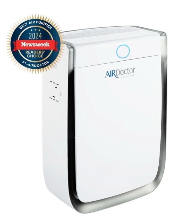 AirDoctor 3500 Ultra HEPA Air Purifier Large Rooms Up to 1260 sq. ft. 2x/hour White