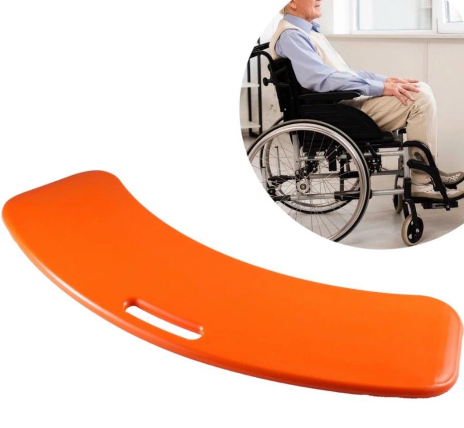 Slide Transfer Board, Thickened Patient Transfer Board with 330lbs Weight Capacity, Curved Transferring Board with Handle, Slide Assist Device for Bed Car Toilet