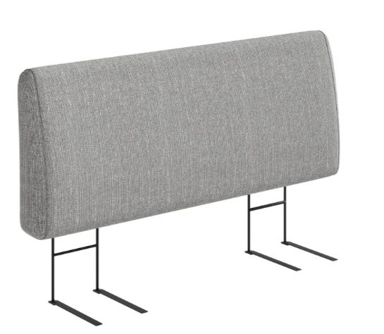 Pinmoco Upholstered Foam Headboard for Queen Bed, Height Adjustable and Ergonomic Head Board, Fabric Gray