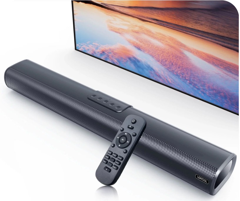 VEAT00L S20L Sound Bars for TV, 3D Surround Sound System TV Sound Bar, 2.1 ch Home Theater Audio with Built-in Subwoofer,50W TV Speakers | HDMI ARC, Bluetooth, Optical, RCA, USB & AUX Wall Mountable