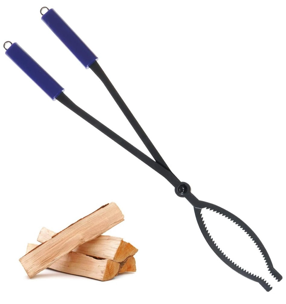 CKLT 28" Firewood Tongs Log Grabber for Outdoor Indoor,Heavy Dut Rustproof Safely Moves Firewood