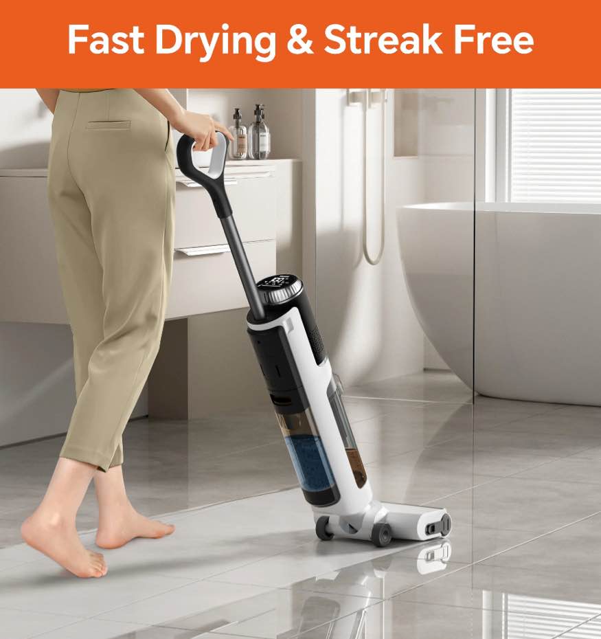 IMAGIC M3 Cordless Vacuum Mop with Self-Cleaning & Hot Air Drying for Hard Floors, Edge Cleaning, 5-in-1 Lightweight