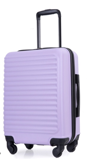 Travelhouse Hardshell Carry on Luggage 20" Lightweight Hardside Suitcase with Spinner Wheels.(Light Purple)