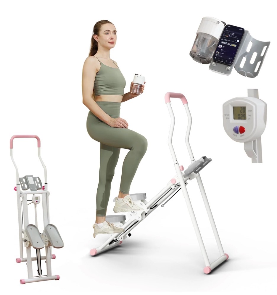 Syedee Stair Stepper Machine for Cardio Exercise at Home, Joint-Protected Stair Climber Exercise Machine, Stair Master with 3 Angles Oversize Pedals for 330LBS