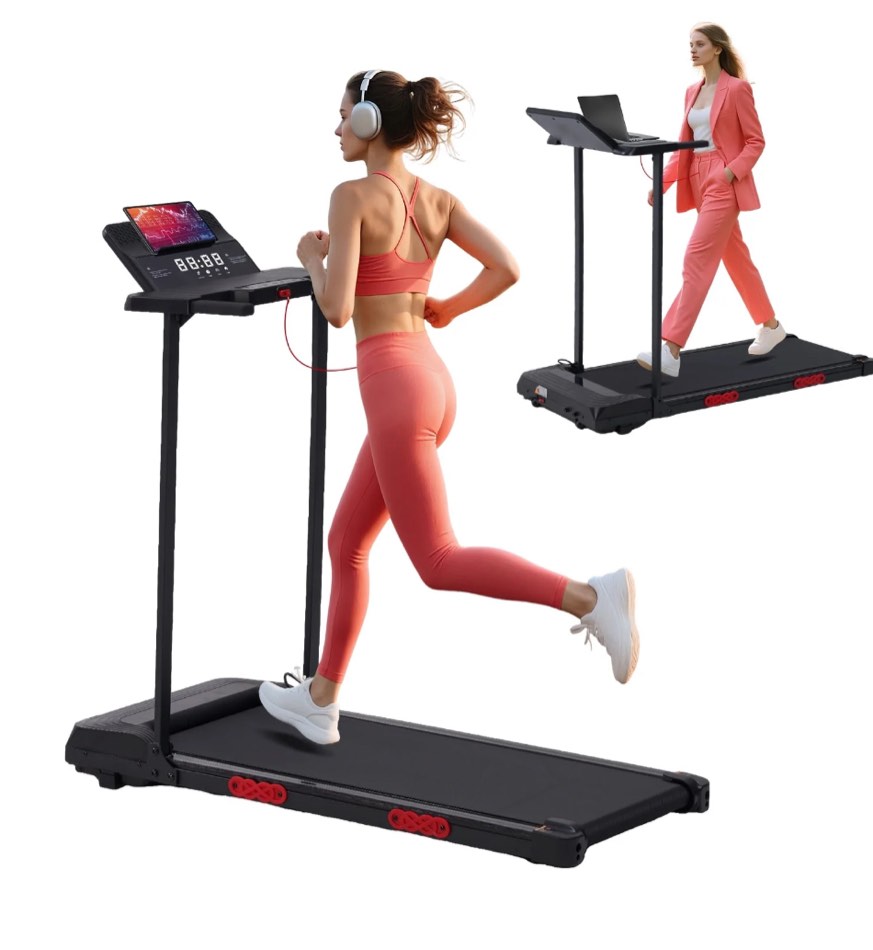 Walking Pad Treadmills for Home Workouts,3.5HP Compact Running Treadmills with Handles, Portable Electric Walking Treadmill with LED Display,0.6-10mph,400lbs