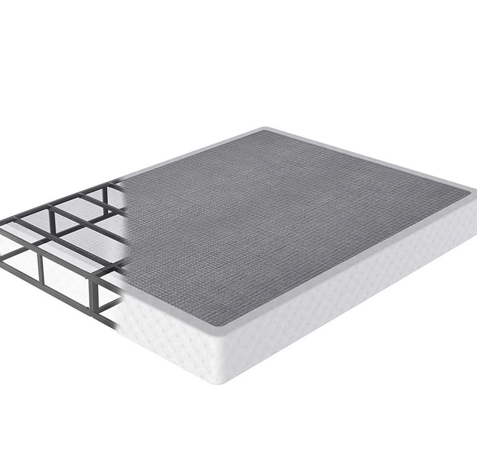 QFTIME 9" Metal Queen Box Spring, Mattress Foundation, Heavy-Duty, Easy Assembly