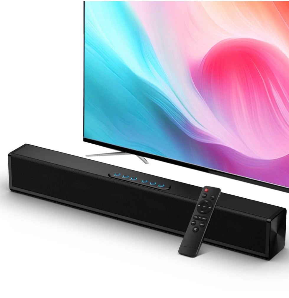 Dammyty Sound Bar for TV  Bluetooth 5.0 Soundbar with Subwoofer  3D Surround Sound System for TV  Home Audio TV Speakers