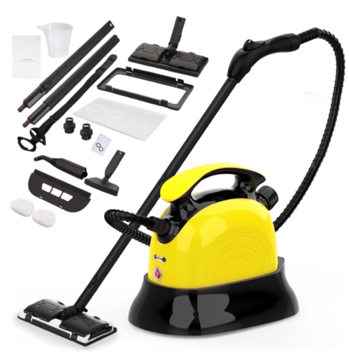 1500W Powerful Steam Mop, Multi-Purpose Steam Cleaner, Best Hand Held Steamer Cleaner with 13 Accessories for Cleaning, Home Use, Carpet, Floor, Window, Car Seat, Tile, Grout
