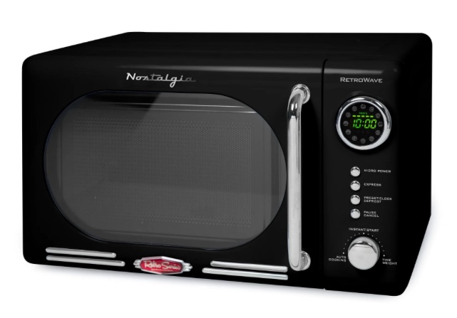 Nostalgia Modern Retro 0.7 Cu. Ft. 700-Watt Microwave Oven, Black