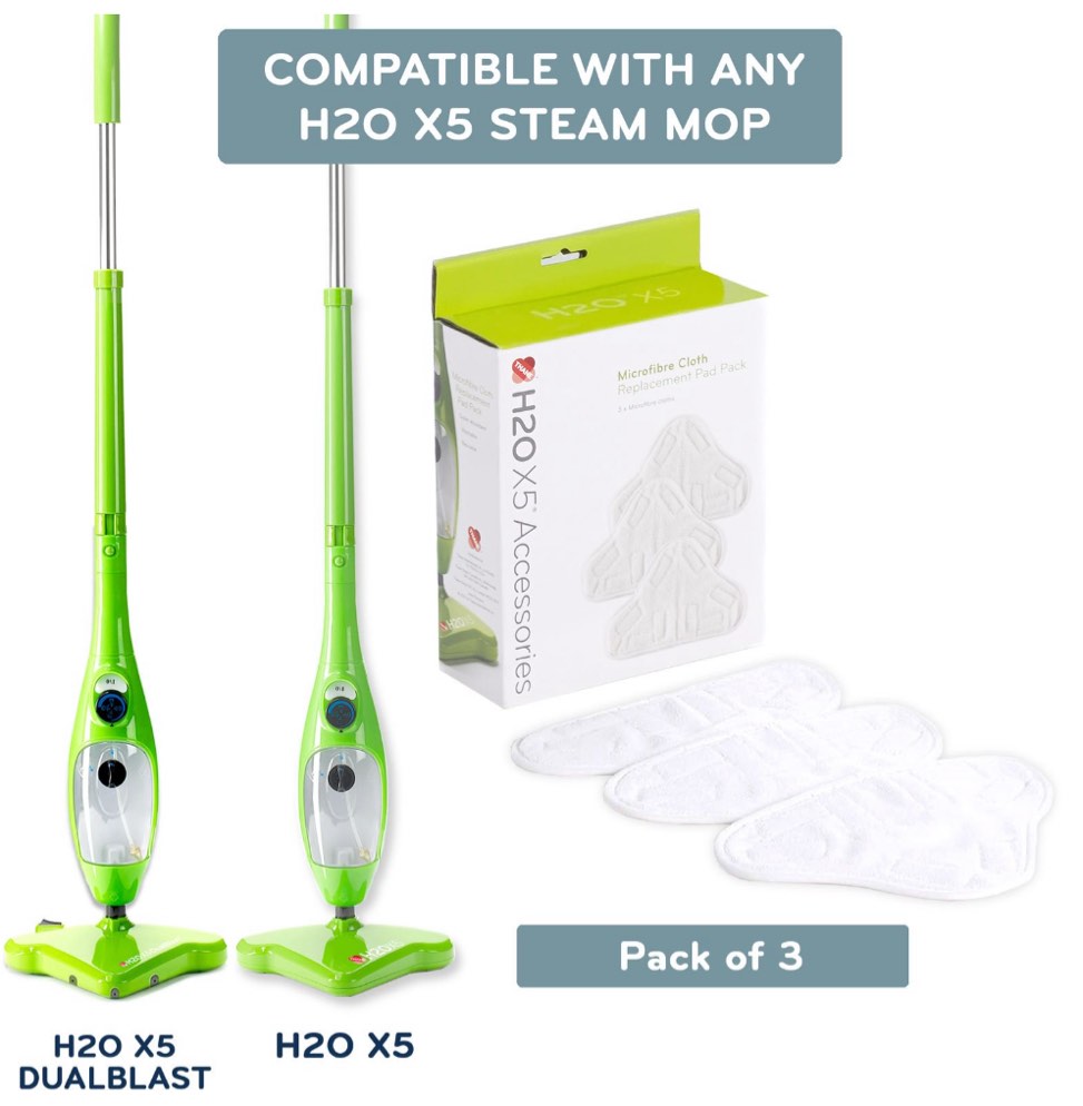 H2O MOP X5 Cloth Set – 3Pack Reusable Pads