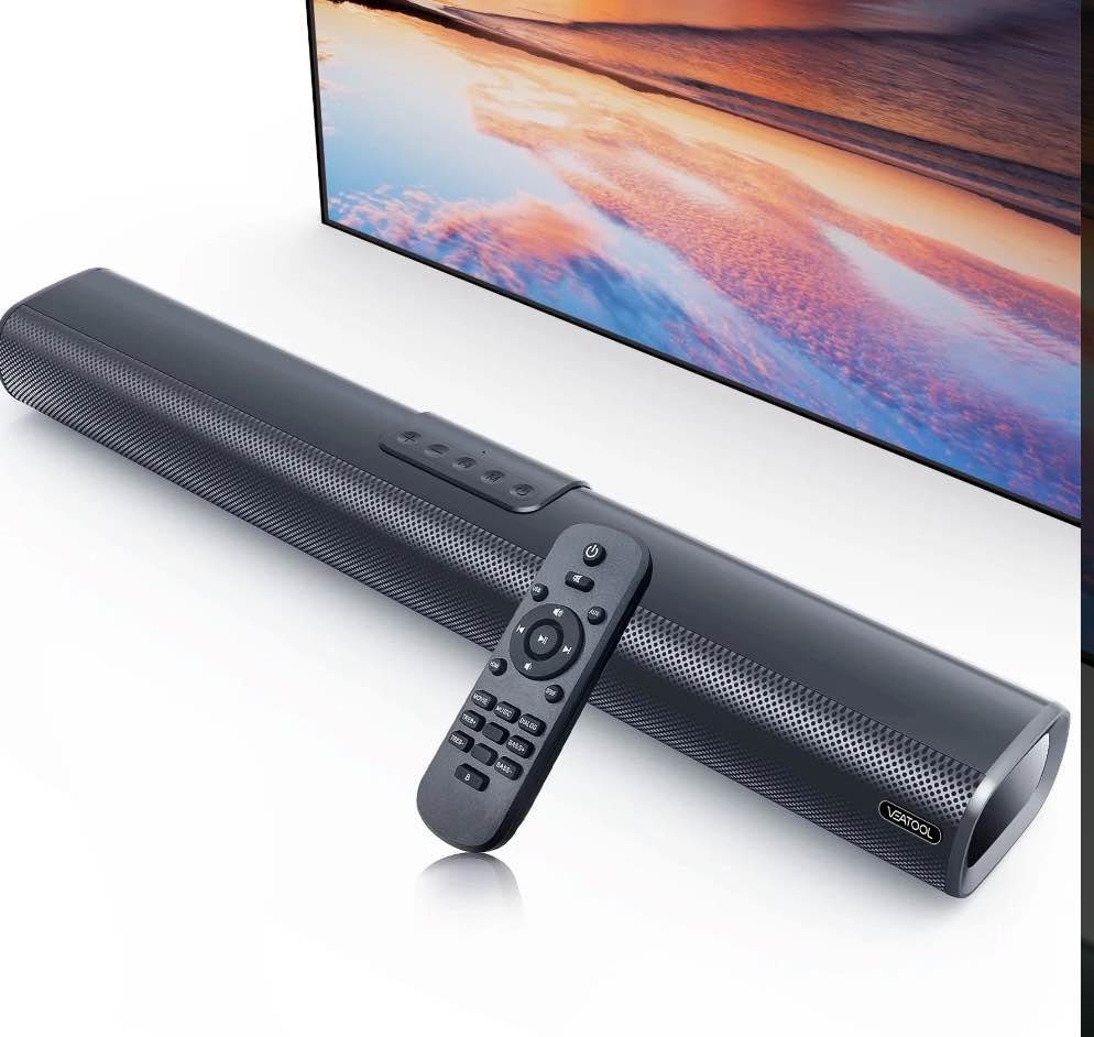 VEAT00L S20L Sound Bars for TV, 3D Surround Sound System TV Sound Bar, 2.1 ch Home Theater Audio with Built-in Subwoofer,50W TV Speakers | HDMI ARC, Bluetooth, Optical, RCA, USB & AUX Wall Mountable