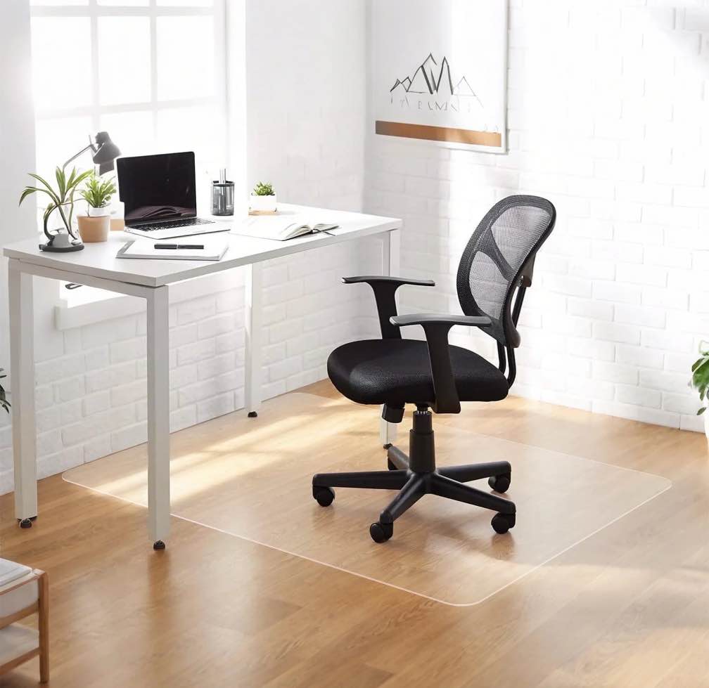 PVC Clear Office Chair Mat for Hardwood Floor,36"x48"Clear Mat for Desk Chair/Table.As Table Pad&Table Cover