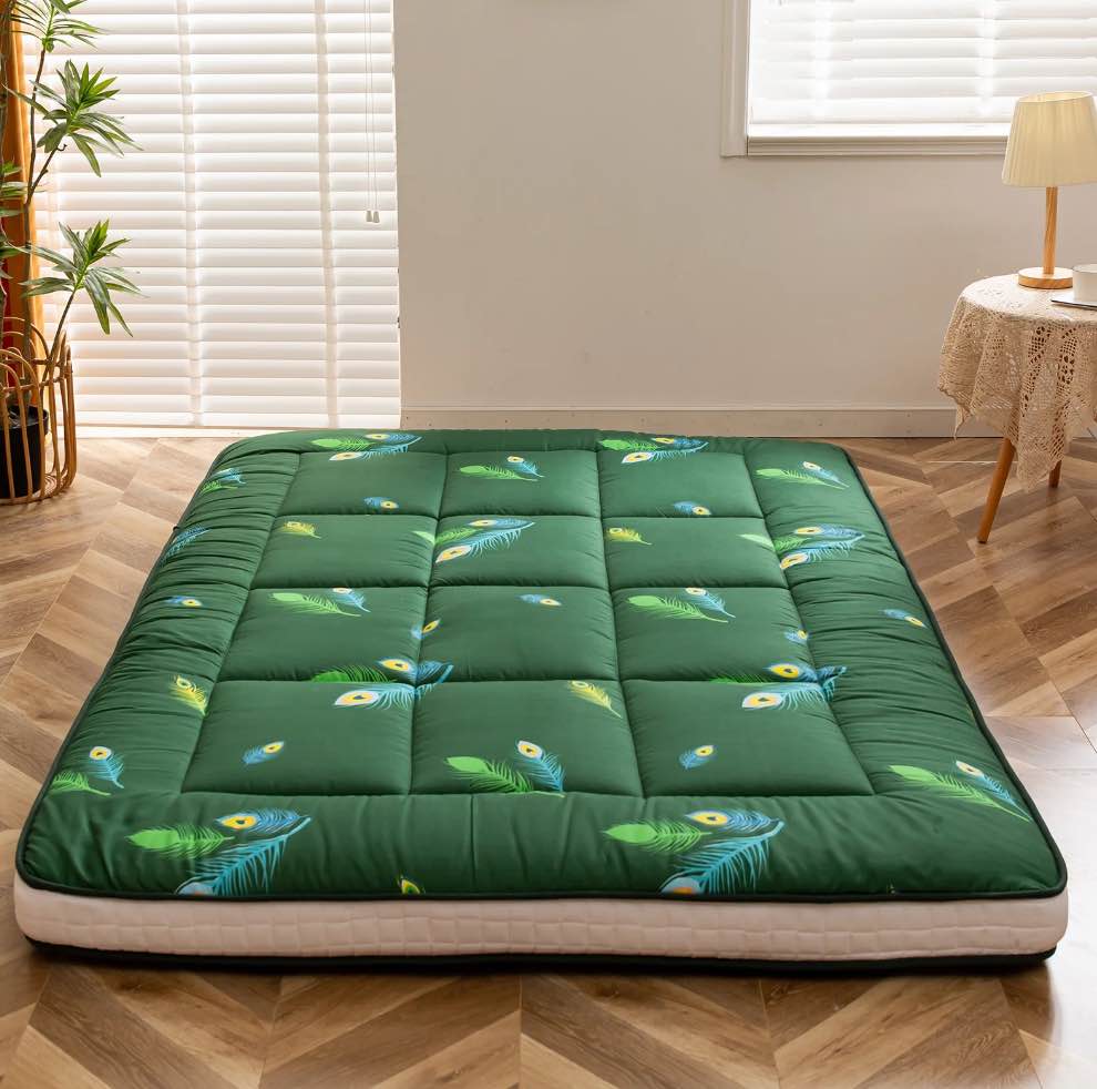 Extra Thick Futon Floor Mattress, Padded Japanese Folding Roll Up Mattress Sleeping Pad, Foldable Camping Portable Mattress Shikibuton