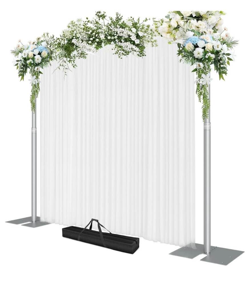 Emart Heavy Duty Backdrop Stand,10x12ft Adjustable Metal Background Frame with 9.26lb Steel Base