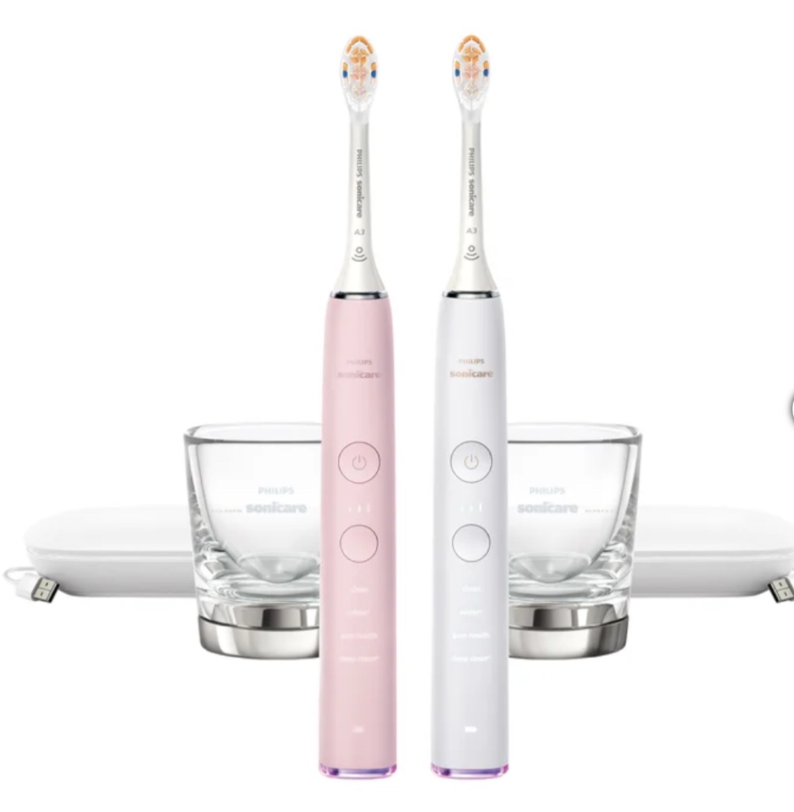 Philips Sonicare DiamondClean Smart Electric Rechargeable Toothbrush, 2-pack