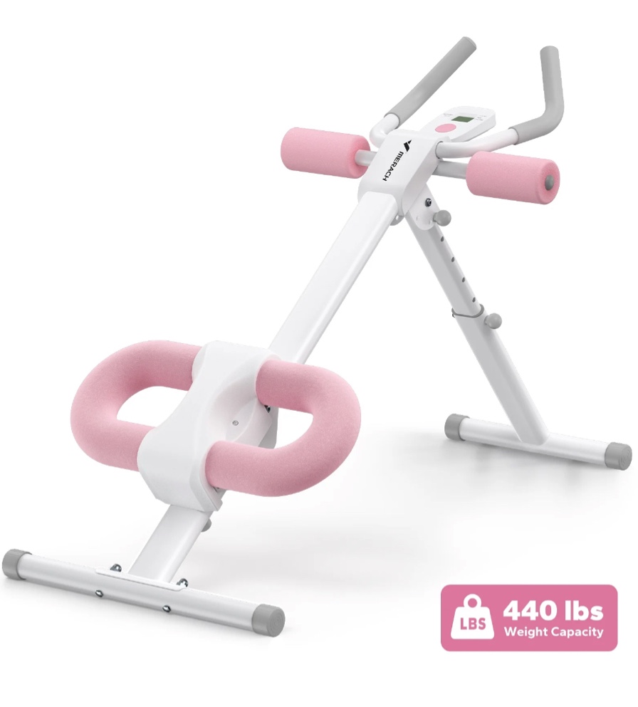 MERACH Adjustable Ab Machine Abdominal Trainers for Full Body Workout, Foldable with Knee Protection