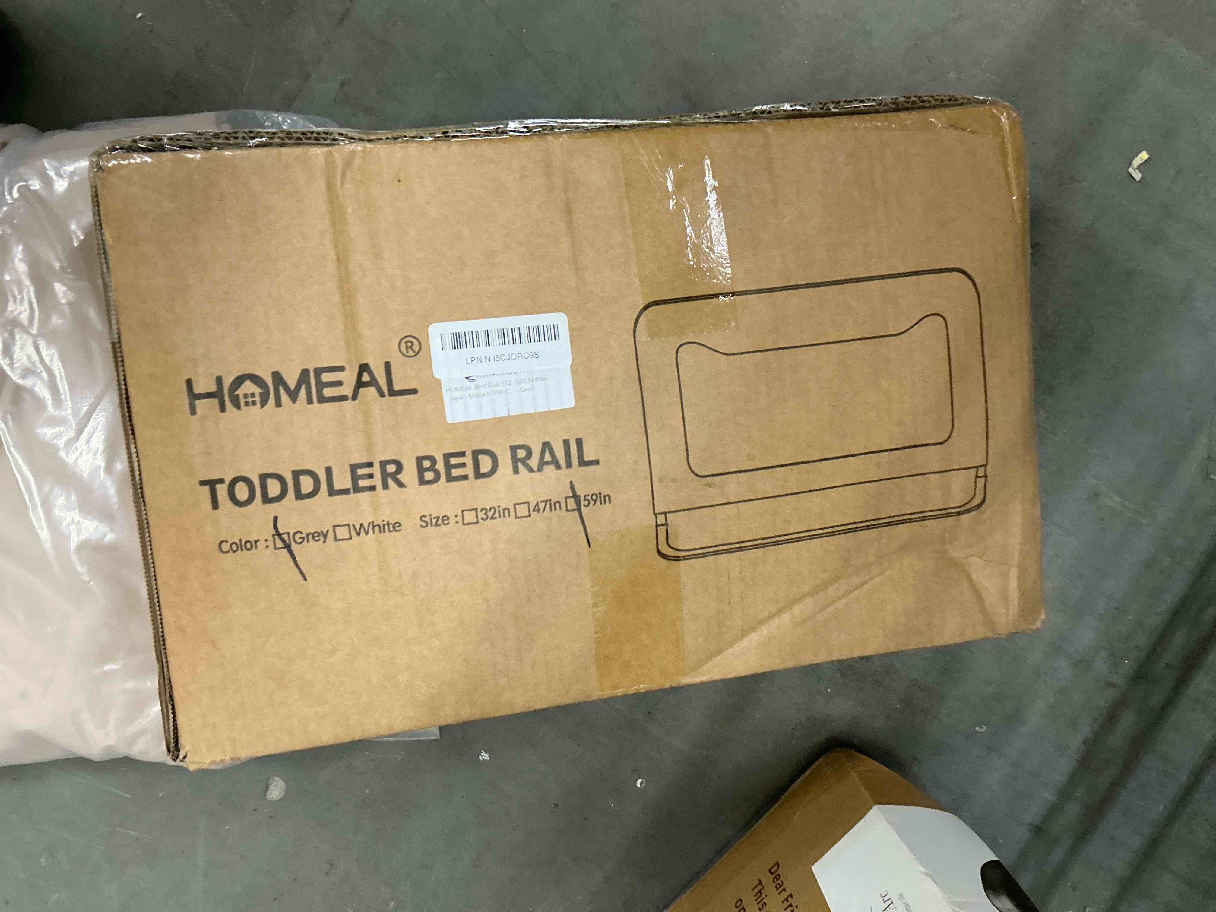 Condition photo showing New/Like New for HOMEAL Bed Rail for Toddlers, 59in Swing Down Baby Bed Rail Guard, Toddler Bed Rails for King Size Beds, Twin, Full, Queen, Bed Guard Rail for Toddlers, Grey Grey 59in
