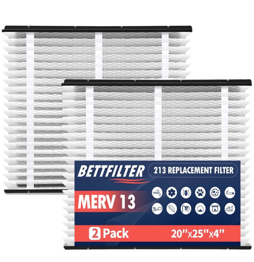 2 Pack 213 Replacement Filter,MERV 13 20x25x4,Compatible with AprilAire Whole House Air Purifiers 1210, 1620, 2120, 2200, 2210, 2216, 3210, 4200, or Space-Gard 2200 with Upgrade Kit 1213