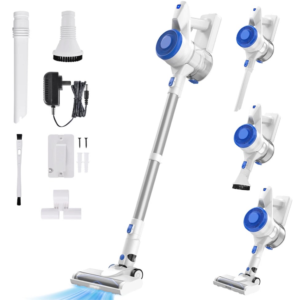 CareVac Cordless Stick Vacuum Cleaner Lightweight for Carpet Hard Floor Pet Hair