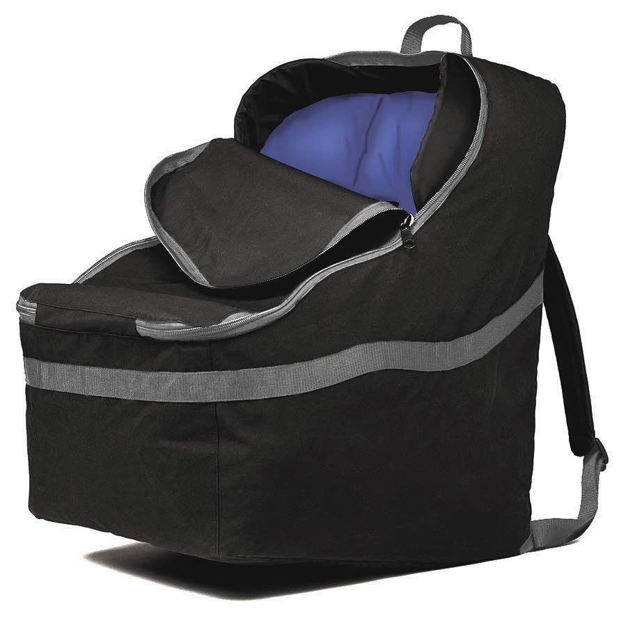 J.L. Childress Ultimate Padded Backpack Car Seat Travel Bag and Carrier Black/Grey